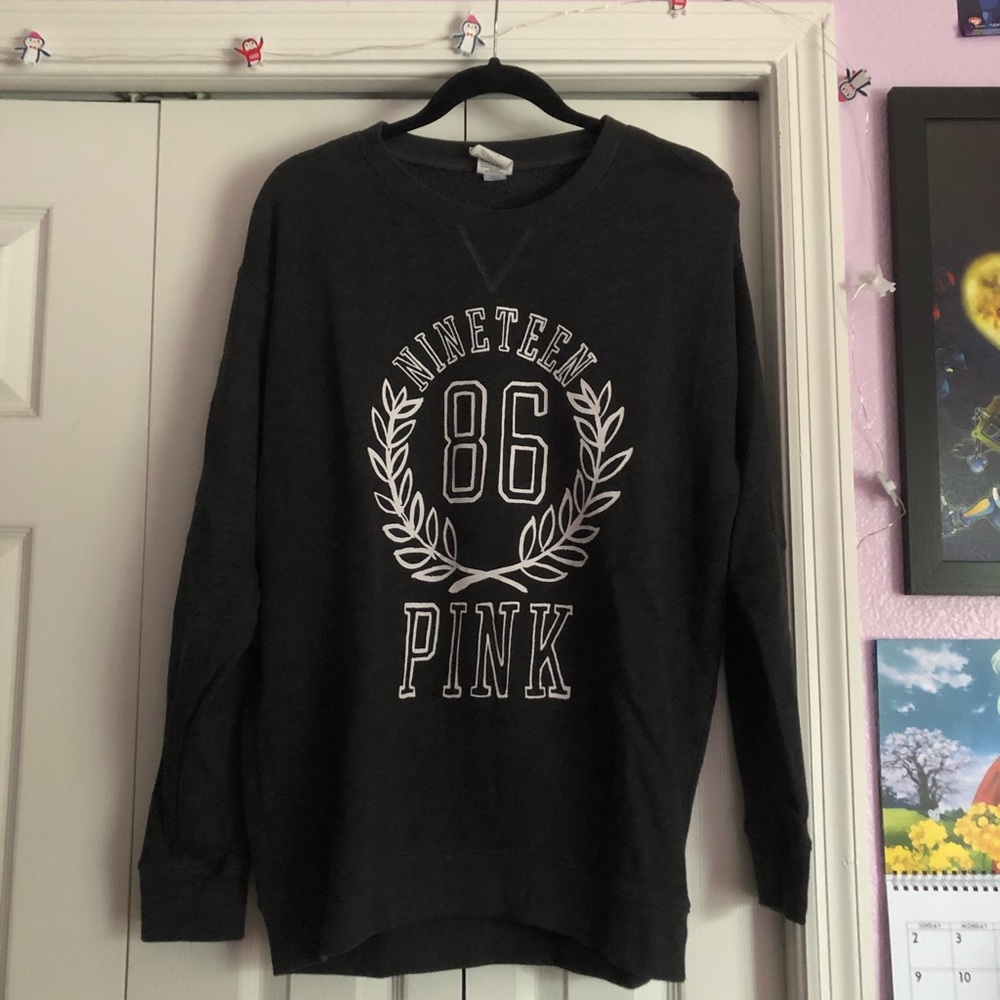 PINK Dark Grey Sweatshirt 🖤